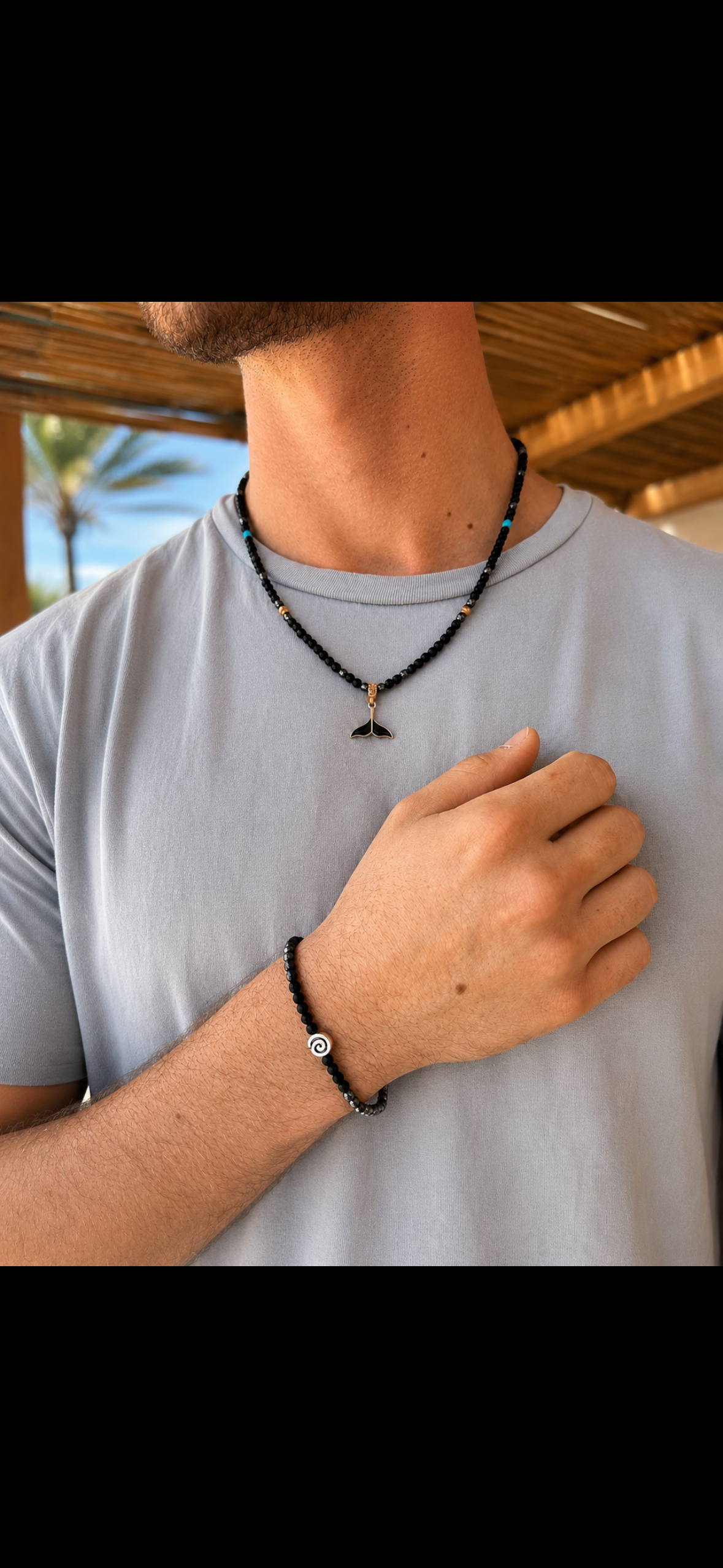 Whale set - handmade necklace and bracelet